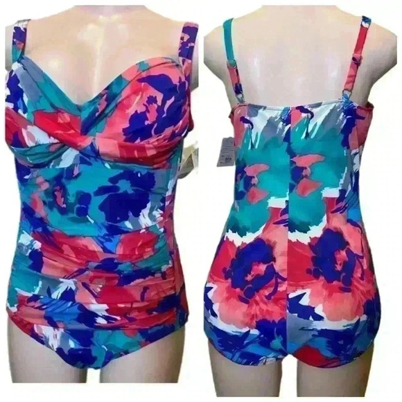NWT CROft&BARROW Swimsuit Size 16 - Picture 1 of 9